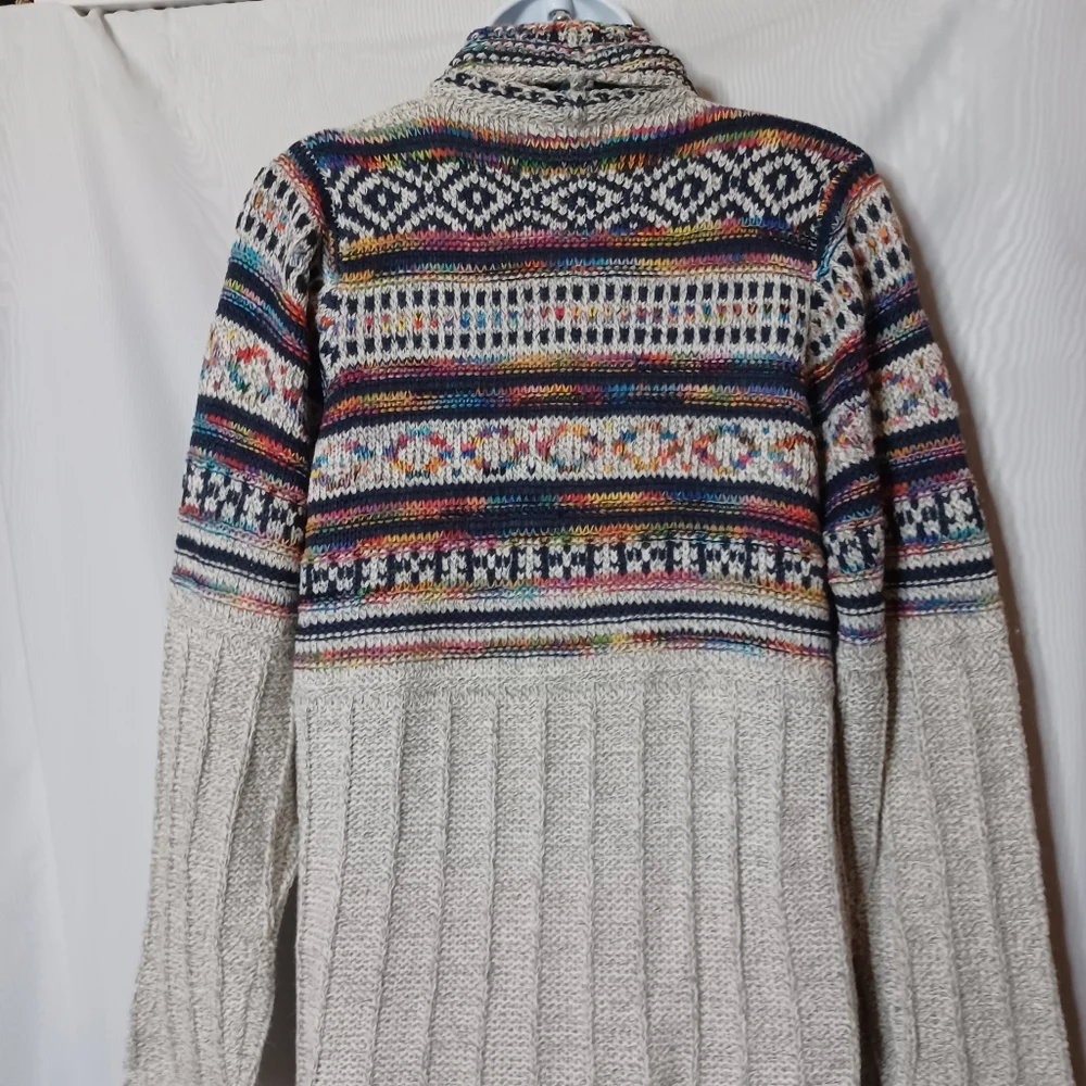 Haptics by Holly Harper Boho Multi-colored Knitted Cardigan. M - Picture 10 of 14